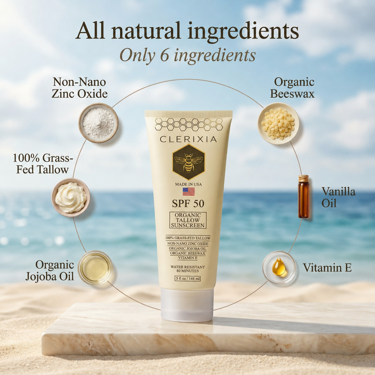 Clerixia Organic Tallow Sunscreen